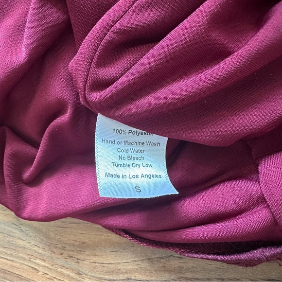 Lucy in the Sky Sparkling Square Neck Dress in Burgundy - Picture 4 of 4